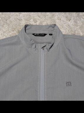 Travis Mathew Men's Light Gray Lightweight Zip-Front Shirt Jacket